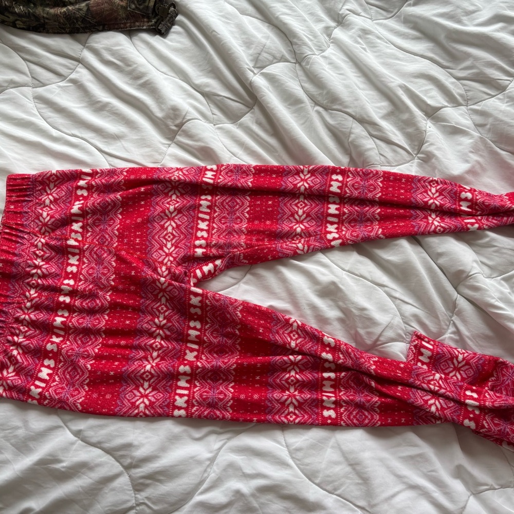 SKIMS Red Patterned Leggings
